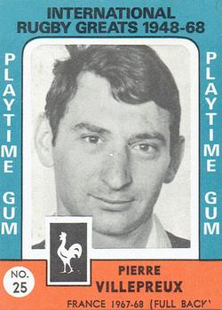 1968 Playtime Gum International Rugby Greats 1948-68 #25 Pierre Villepreux Front